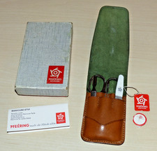 Pfeilring Manicure-Etui / Juchtenleder / 4 teilig ** NEU, OVP **
