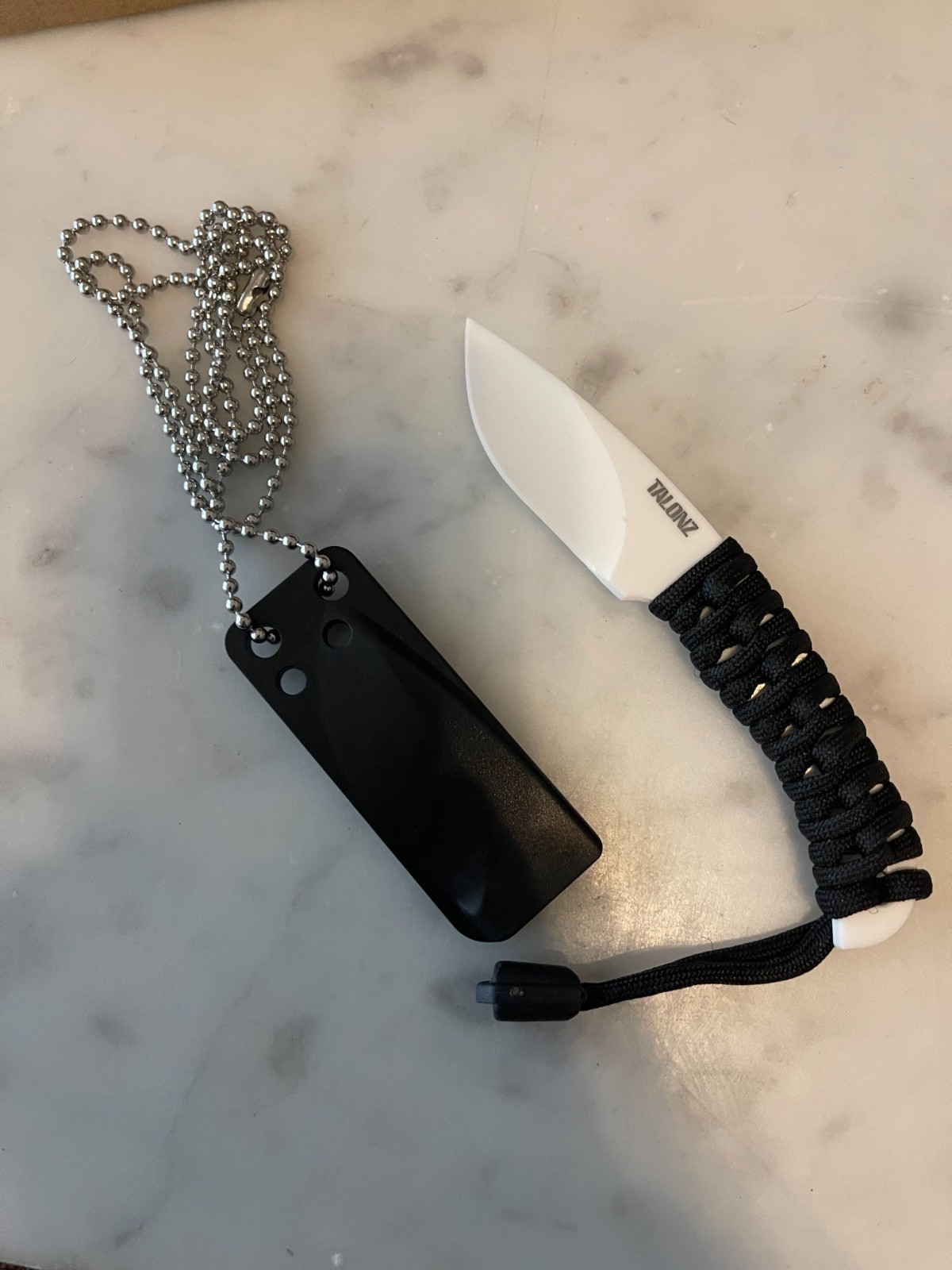 Eagle Talonz-1 Drop Point Ceramic Blade Neck Knife w/ Sheath - New | eBay