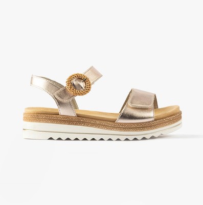 Remonte D0Q52 Damen Leder Schnalle Atmungsaktiv Freizeit Sandalen
