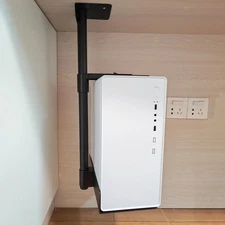 Computer Case Holder Sturdy Host Box Stable Rack Steel Under Desk or on Wall