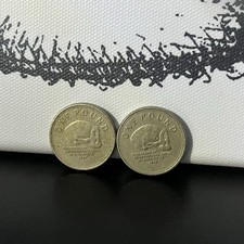 £1 One Pound Coin 2008, 2009 Gibraltar Neanderthal Skull Rare Coin Bundle X2