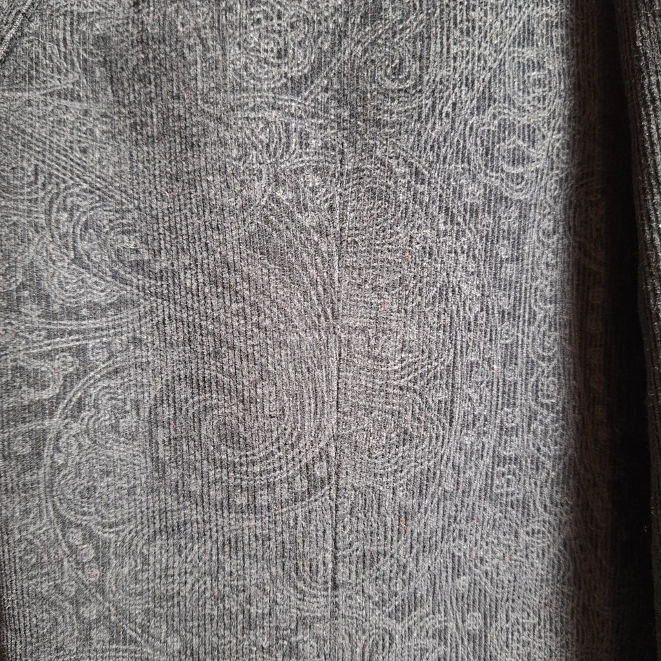 Blazer Abrigo Deportivo ADOLFO Pana Paisley Jacquard Talla 44L Negro Negocios Informal Foto 3 de 4