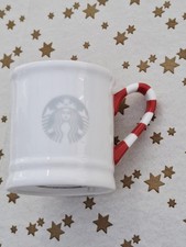 Starbucks 2017 Christmas Coffee Mug With Candy Cane Handle 10oz