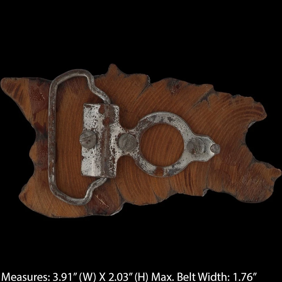 Xl 木质宝石手工波西米亚嬉皮士嬉皮西部牛仔复古皮带扣 — 第 4/4 张图片