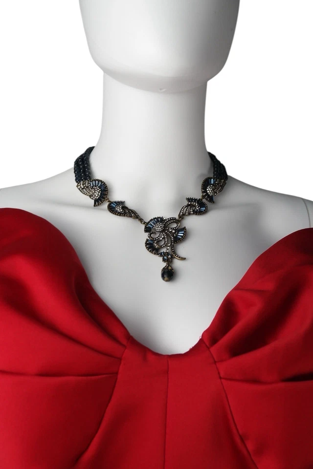 Heidi Daus Black Diamond Bells Necklace and Earrings Set - Image 2 of 4