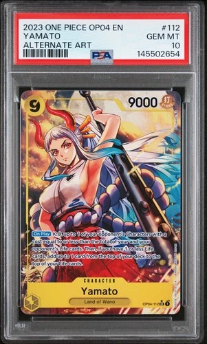 2023 ONE PIECE OP04-KINGDOMS OF INTRIGUE ALTERNATE ART #112 YAMATO PSA 10