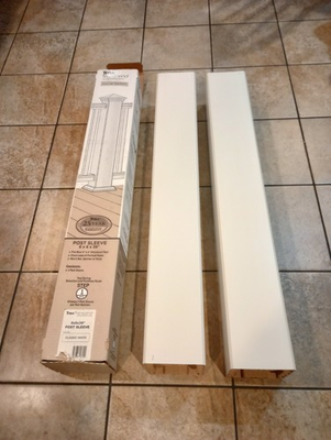 #ad 2 Trex 6” x 6” x 39” WHITE Post Sleeve fits over 4”x4” Pressure Treated Post $33.00