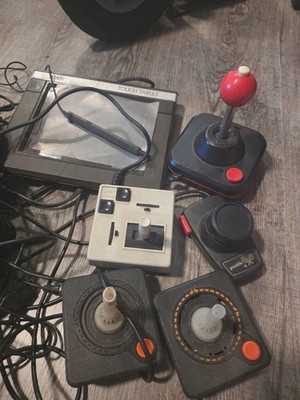 Lot of vintage Atari game controllers