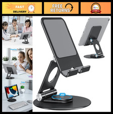 360 Rotating Tablet Stand, Adjustable Holder for iPad Pro/Air/Mini, Foldable De