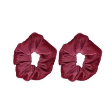 Velvet Solid Scrunchies - Set of 2 Mauve