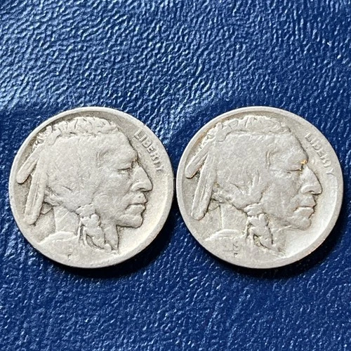 1916 S & 1919 S 5C Buffalo Nickel Circulated Coin Lot