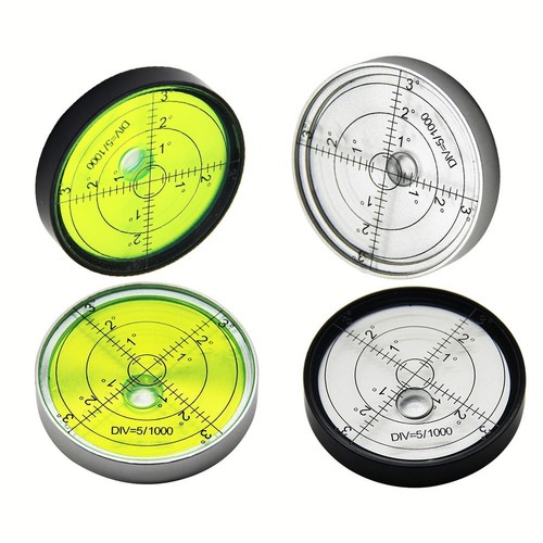 QUARKZMAN Niveau à Bulle Rond 32x12mm Mini Niveaux à Bulle De Précision Circulaires Pour Le Nivellement Trépied D'Appareil Photo Télescope Atelier Plateau Tournant, Lime