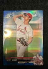 2017 1st Bowman Draft Chrome Scott Hurst BDC-126 Blue Refractor /150 (RC) Rookie