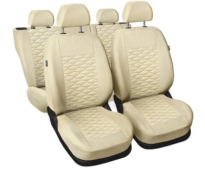 Housses de Sièges Avant/Arrière Universelles Similicuir Compatibles TOYOTA PRIUS - Photo 1/4