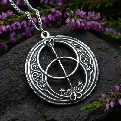 Chalice Well Necklace Pewter Celtic Ladies W/FREE CHAIN
