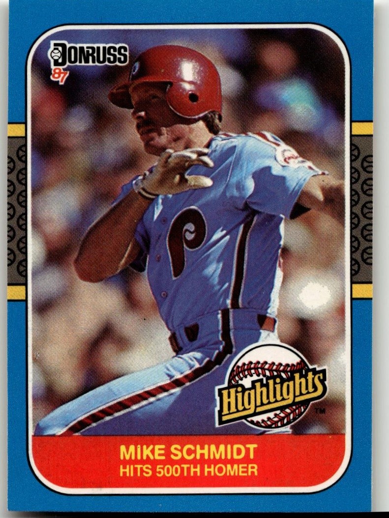 Mike Schmidt 1987 Donruss Highlights Baseball Philadelphia Phillies