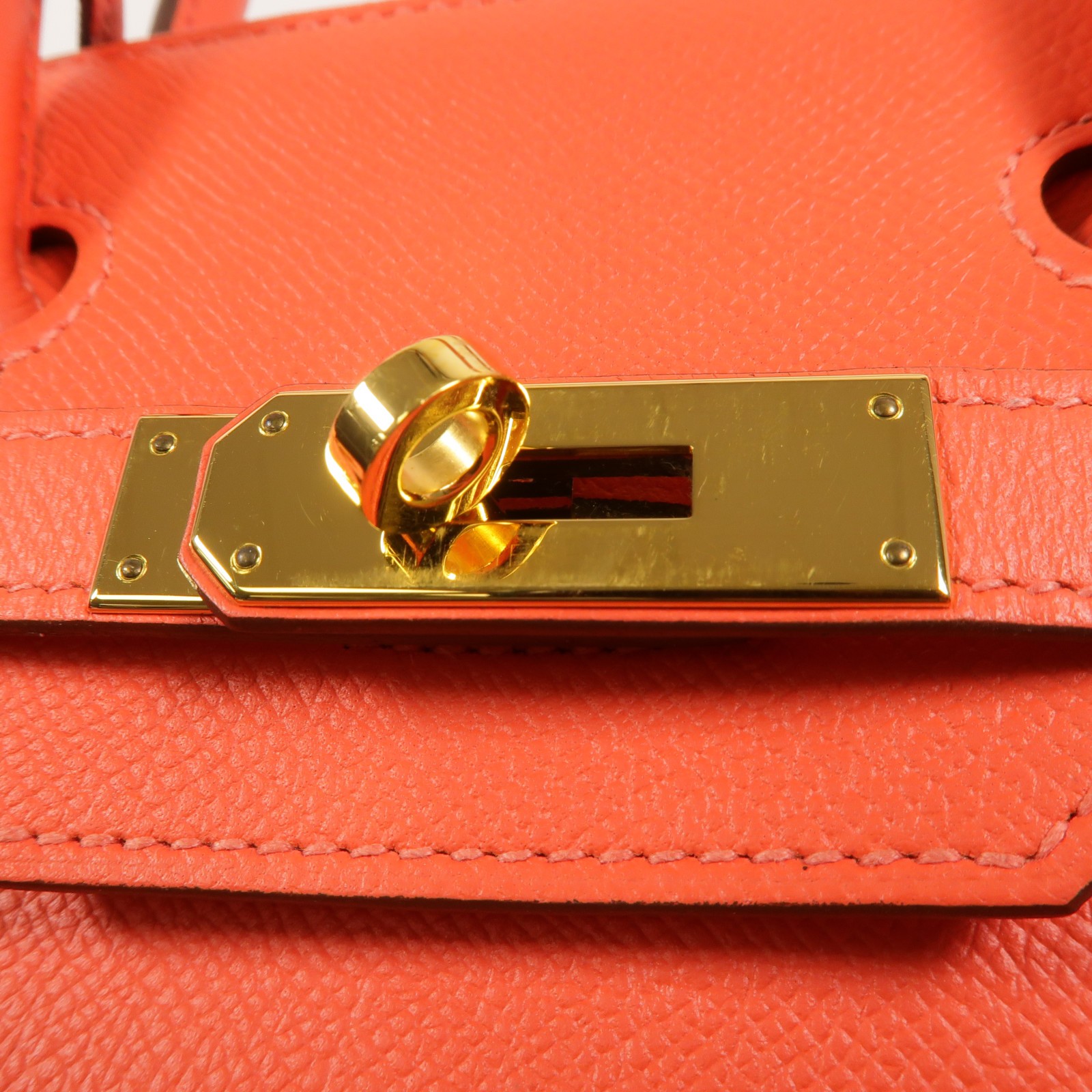 HERMES GHW Birkin 30 Handbag Epsom Leather Rose Jaipur image 9