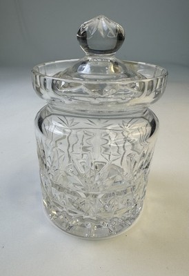 Vintage 1990s  Waterford Crystal Lismore Biscuit Barrel Jar 0081