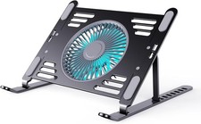 Portable Laptop Cooling Stand, Foldable Adjustable Aluminum Stand with 3 Speed