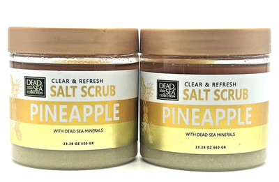 2 Pack  Dead Sea Collection Pineapple Mineral Salt Scrub 23.28oz Ea Exfoliating