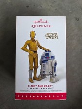 Hallmark C-3PO and R2D2 Star Wars  A New Hope 2015 Ornament  NIB
