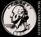 1955 Silver Washington Quarter - Choice Gem Proof  Lustrous  No Reserve #L3923