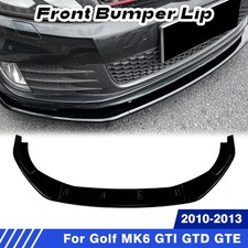 Fits 10-13 Golf Mk6 Gti Gtd Gte Glossy Black Front Bumper Lip Spoiler Splitter Fits 10-13 Golf Mk6 Gti Gtd Gte Glossy Black Front Bumper Lip Spoiler Splitter