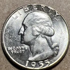1955 25C US Silver Proof Washington Quarter