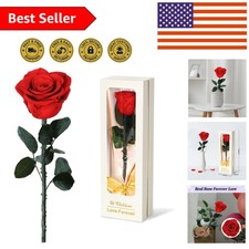 Elegant Preserved Red Rose Gift in Box - Perfect for Valentine  s  Anniversaries