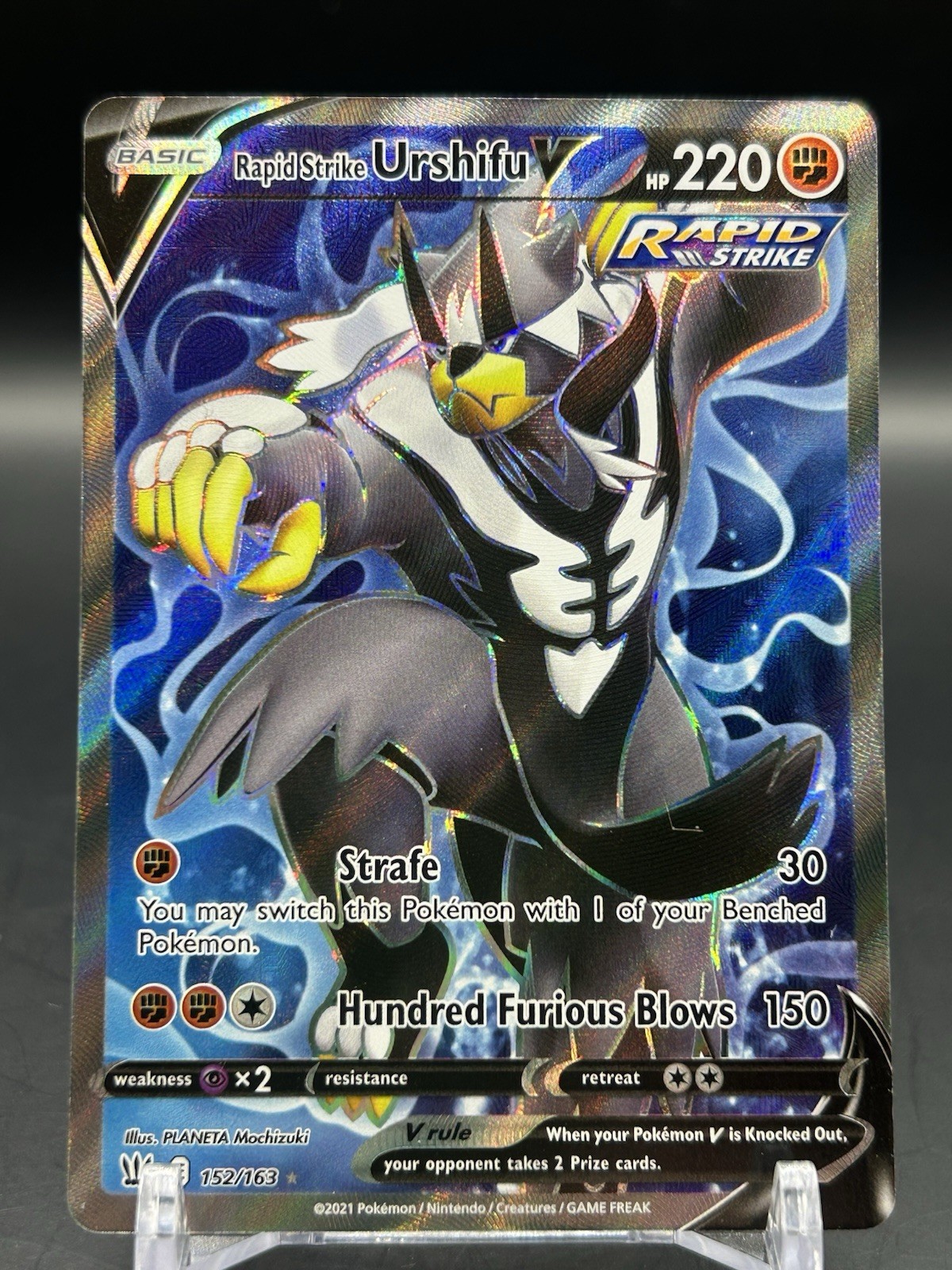 Rapid Strike Urshifu V 152/163 Ultra Rare Battle Styles Pokémon Card