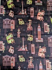 Lot of 7 Fabrics London Cats by Paws for Thought for Benartex