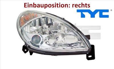 TYC 20-6257-05-2 Hauptscheinwerfer rechts Scheinwerfer Frontscheinwerfer 