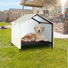 Indoor Outdoor Dog House  Elevated Dog Bed with Canopy for Small Medium Dogs...