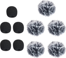 5 Packs Lavalier Microphone Wind Screen Furry Muffs Diameter 1Cm Fits Most Lapel