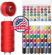 Kit de hilo de coser profesional de 96 piezas, 48 colores, 400 yardas/carrete