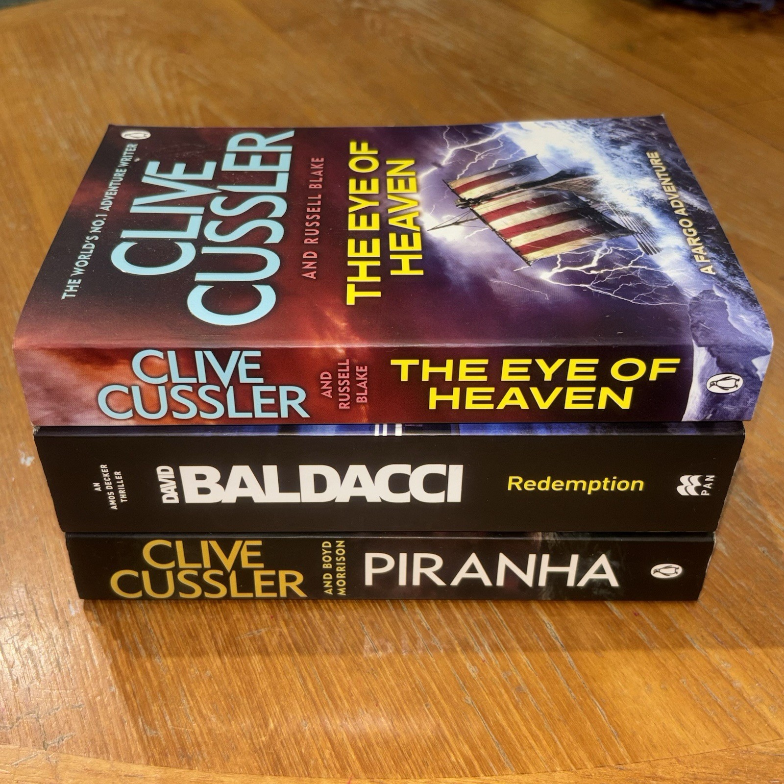 Clive Cussler David Baldacci Thriller Book Bundle