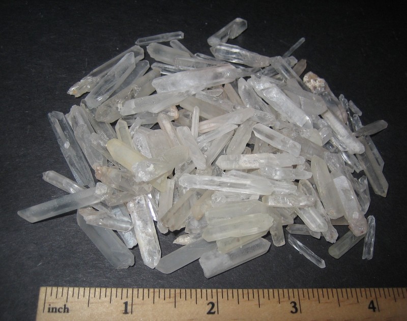 1/4lb SMALL NATURAL ROUGH 0.4"- 1.2" B+ QUARTZ CRYSTALS MADAGASCAR ~ 116.1g *9