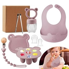Brand new Silicone Popsicle Molds  Baby Fruit Feeder Set  Dusty Lilac SEALED