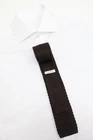 SUITSUPPLY Tie Men's One Size Brown Knit Square End Tied