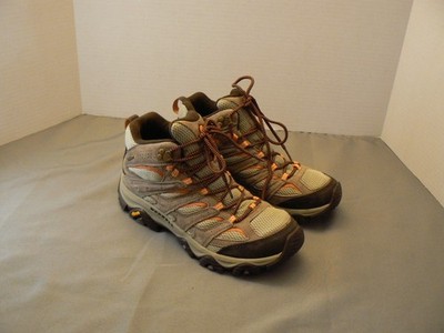 Women's Merrell Moab 3 Mid Bungee Cord Waterproof Leather Hiking Boot Size 10