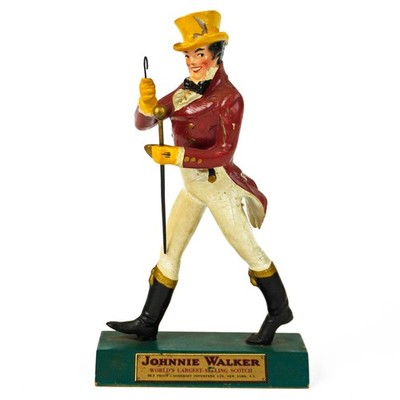 Vintage 1950's Johnnie Walker Scotch Whisky Walking Man Advertising Statue