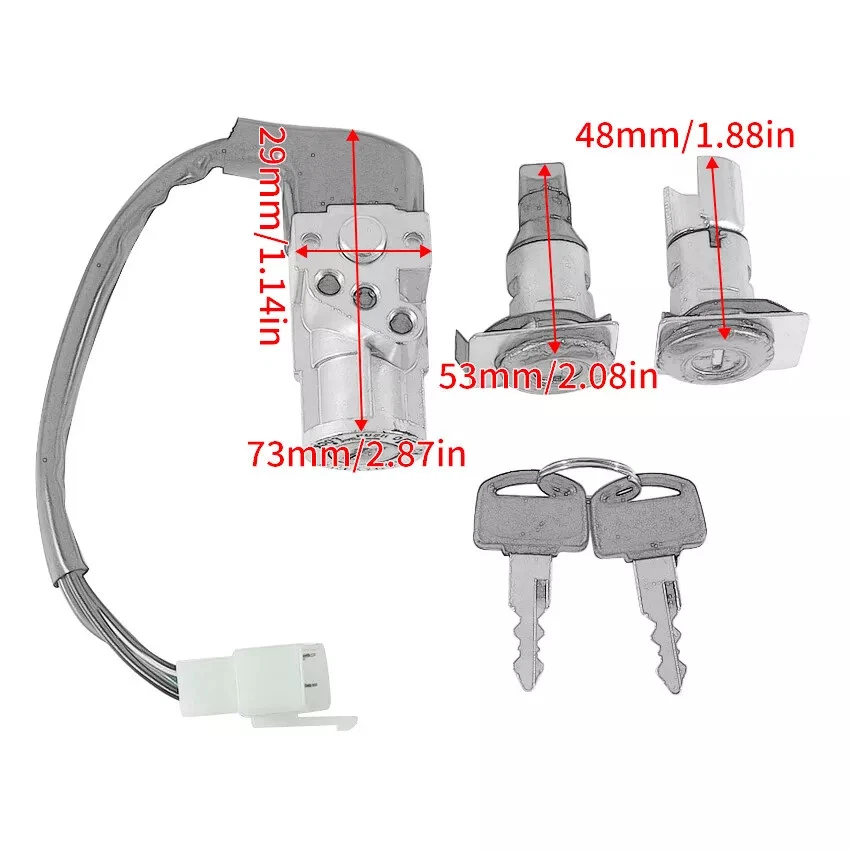 Juego de bloqueo interruptor de encendido con 2 llaves 35010-GV4-901 para Honda CH80 Elite 1985-2007 Foto 3 de 4