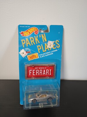 Hot Wheels 1988 Park ’N Plates Ferrari Testarossa Tan Interior License  Plate - Main Image