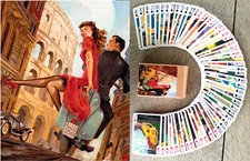 Playing Cards (Poker Deck 54 Cards) Vintage Travel by Car European Posters 092