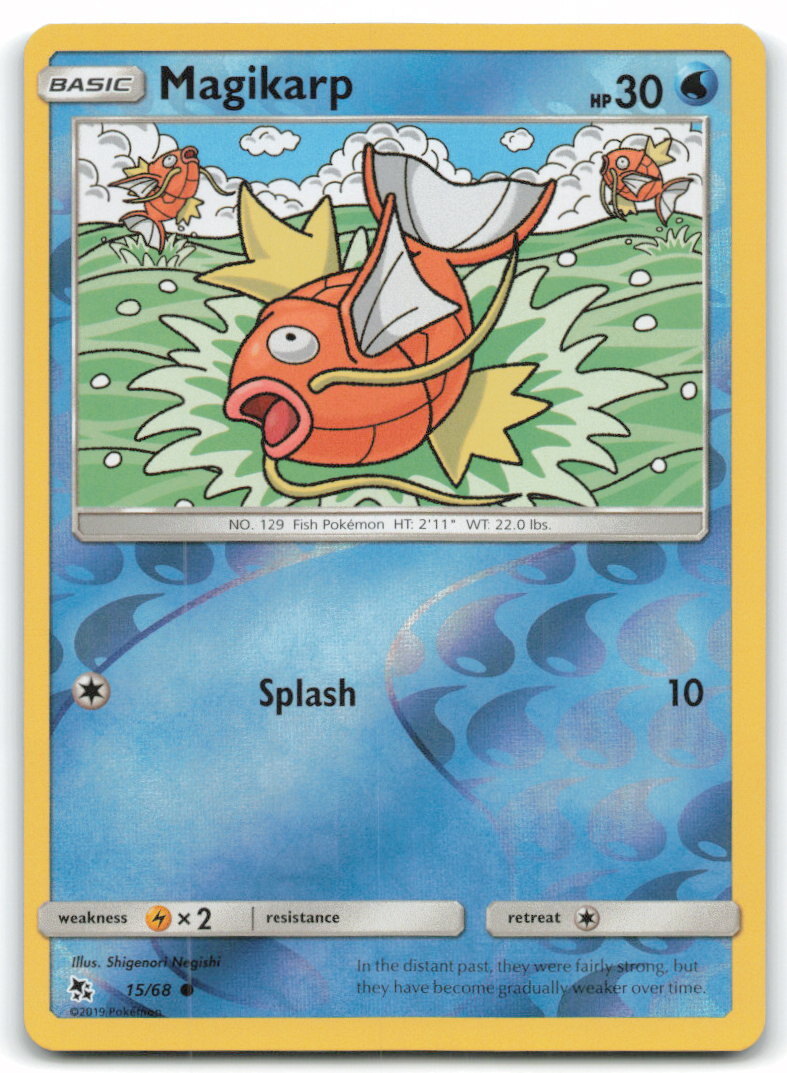 Magikarp #15/68 Hidden Fates Common Reverse Holo - LP - Pokemon Card 4D1