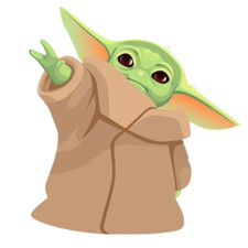 SW Baby Yoda Weatherproof Anime Sticker 6" Car Decal D15