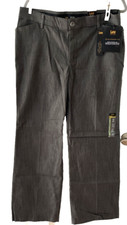 Lee Gray Carbon Rinse Flex Motion Pants Trouser Mid Rise Size 6 Short