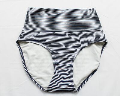 DM Fashion Women's Banded Midrise Swim Bottoms EG7 Navy