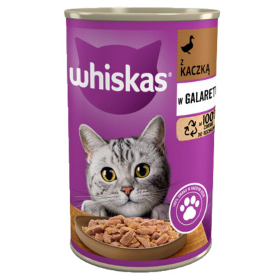 Whiskas Adult Dose 400g Ente Feuchtfutter in Gelee für erwachsene Katzen