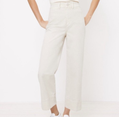 High Rise Wide Leg Jeans - Whitecap 